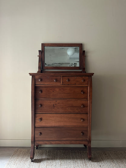 Pine dresser w mirror