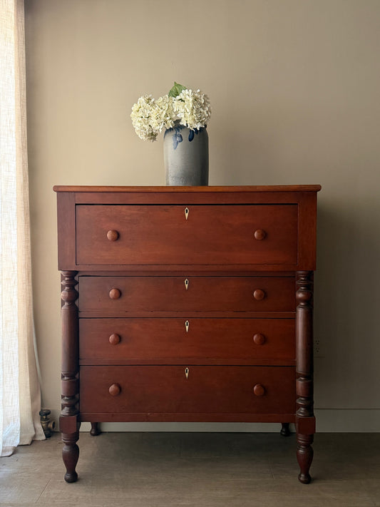 Pennsylvania Sheraton inlaid cherry dresser