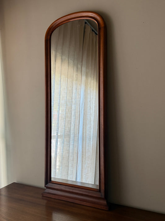 Mahogany arched mirror