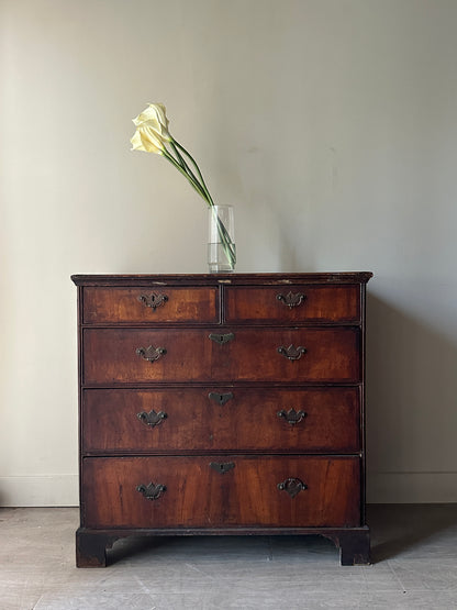 William and Mary cross banded walnut dresser