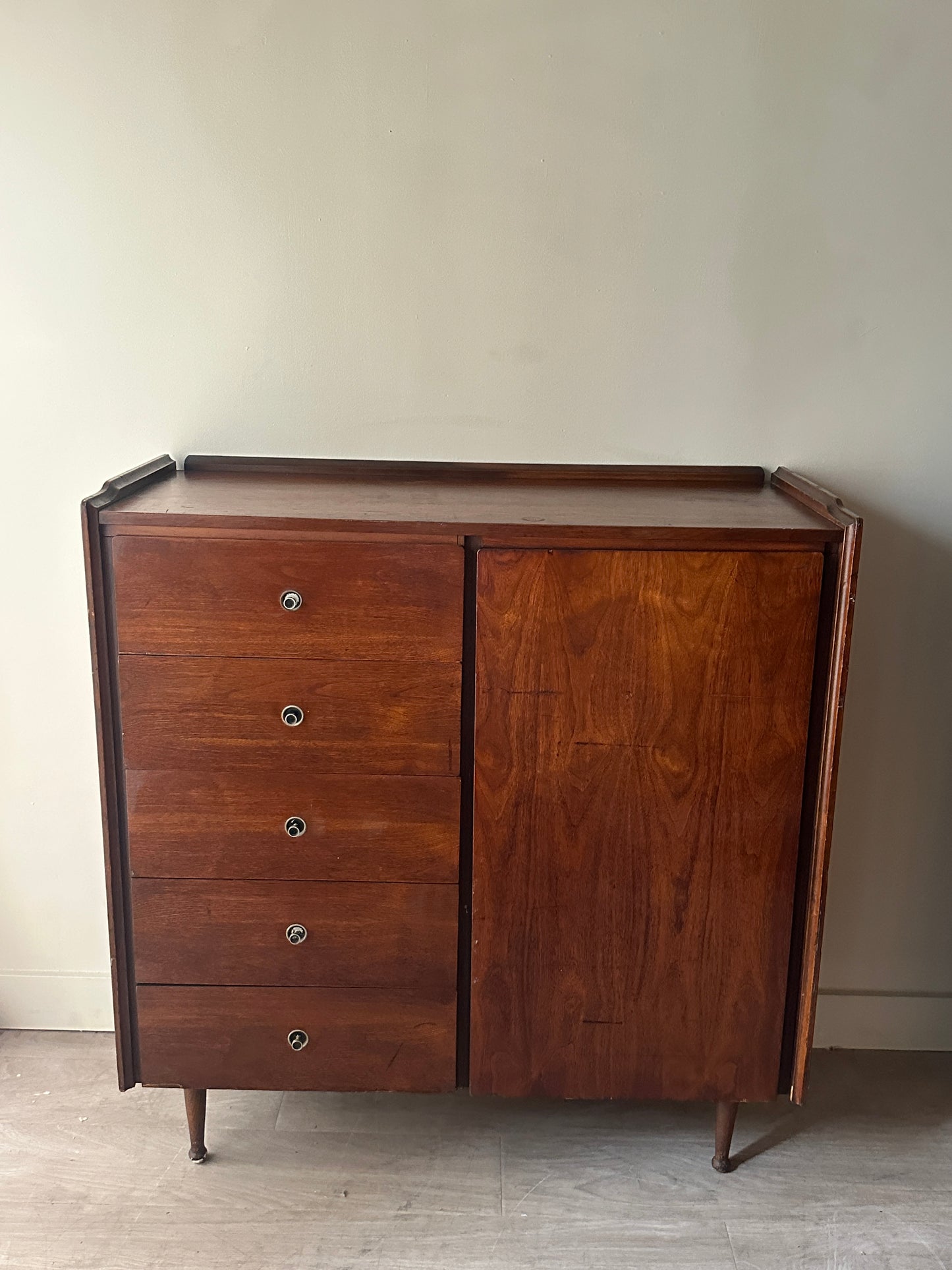 Walnut side by side tallboy
