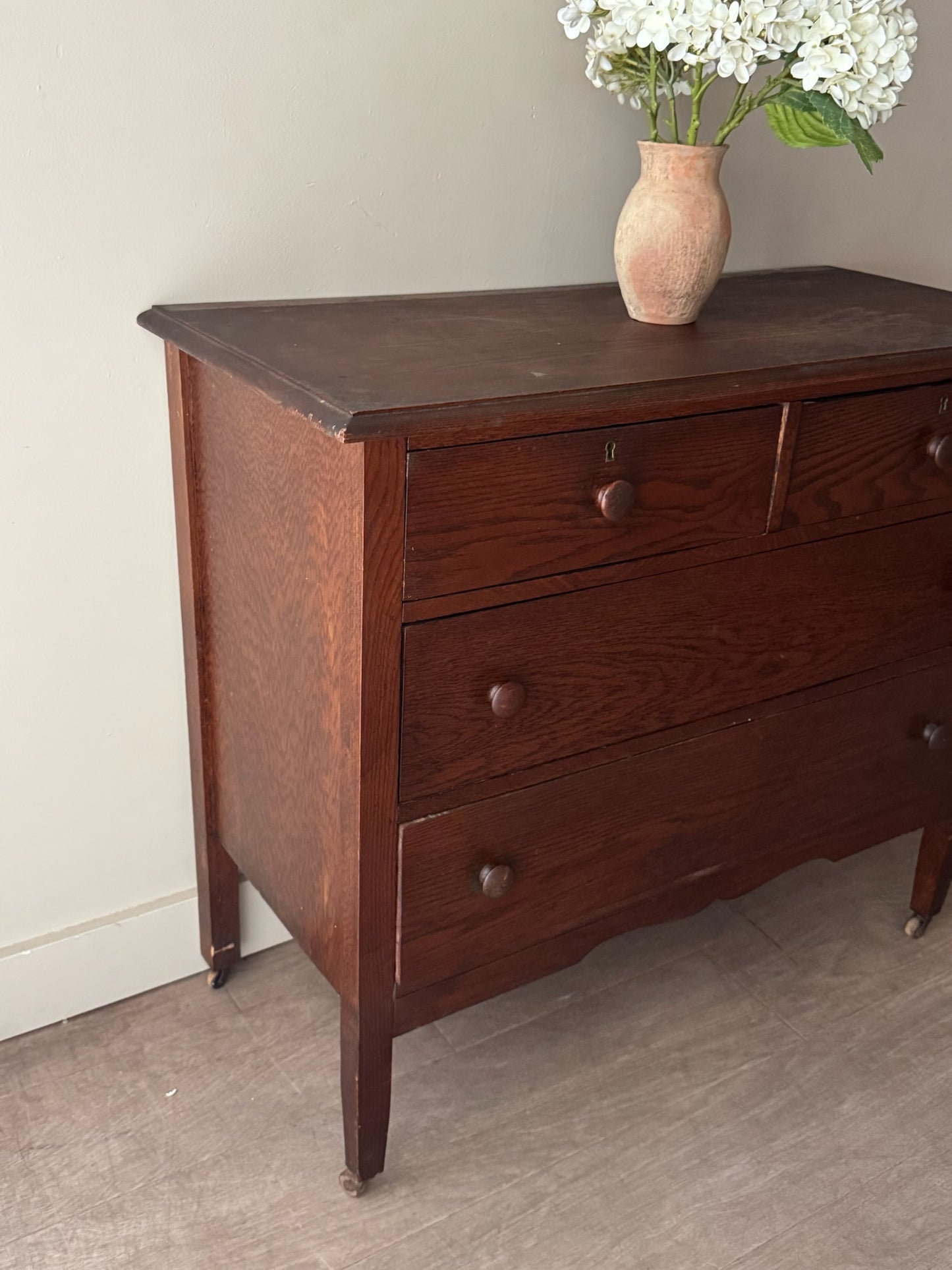 Golden oak dresser