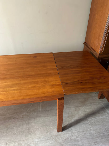 Teak extending dining table