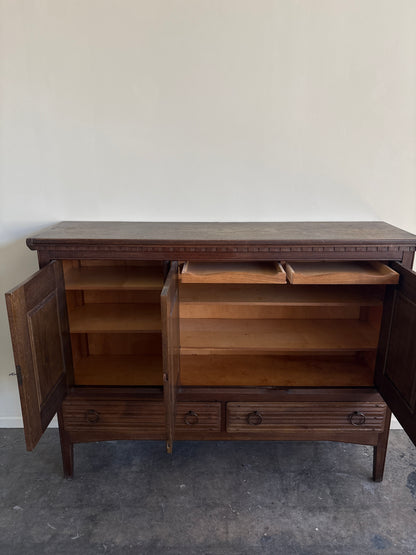 Carved oak sideboard