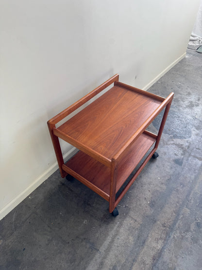 Teak bar cart