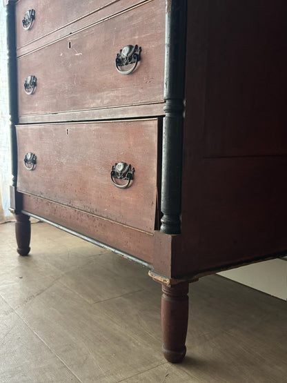 Empire painted mahogany dresser