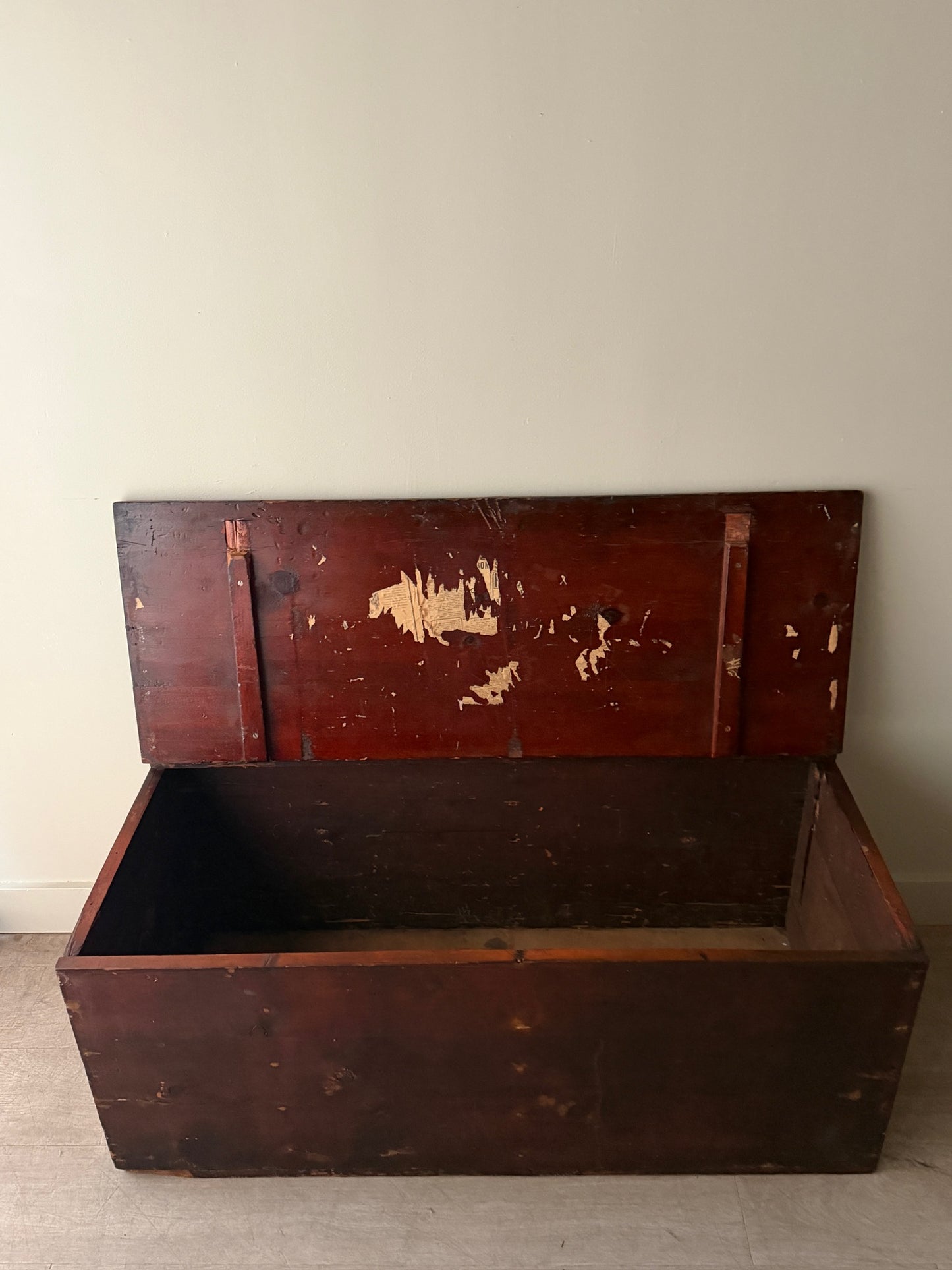 Painted pine chest
