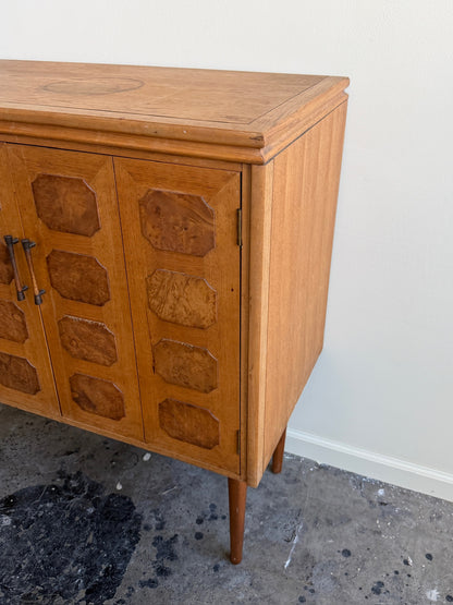 Burlwood cabinet