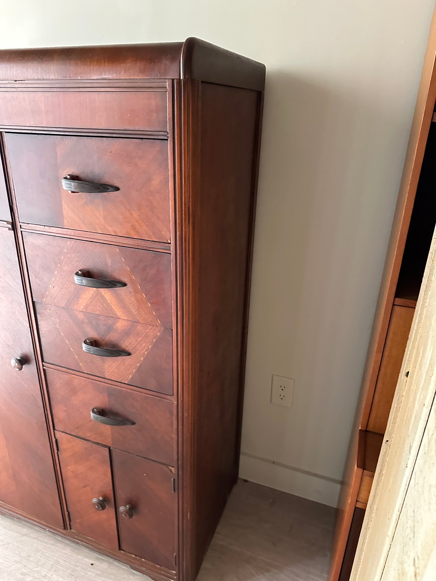 Art deco walnut side by side