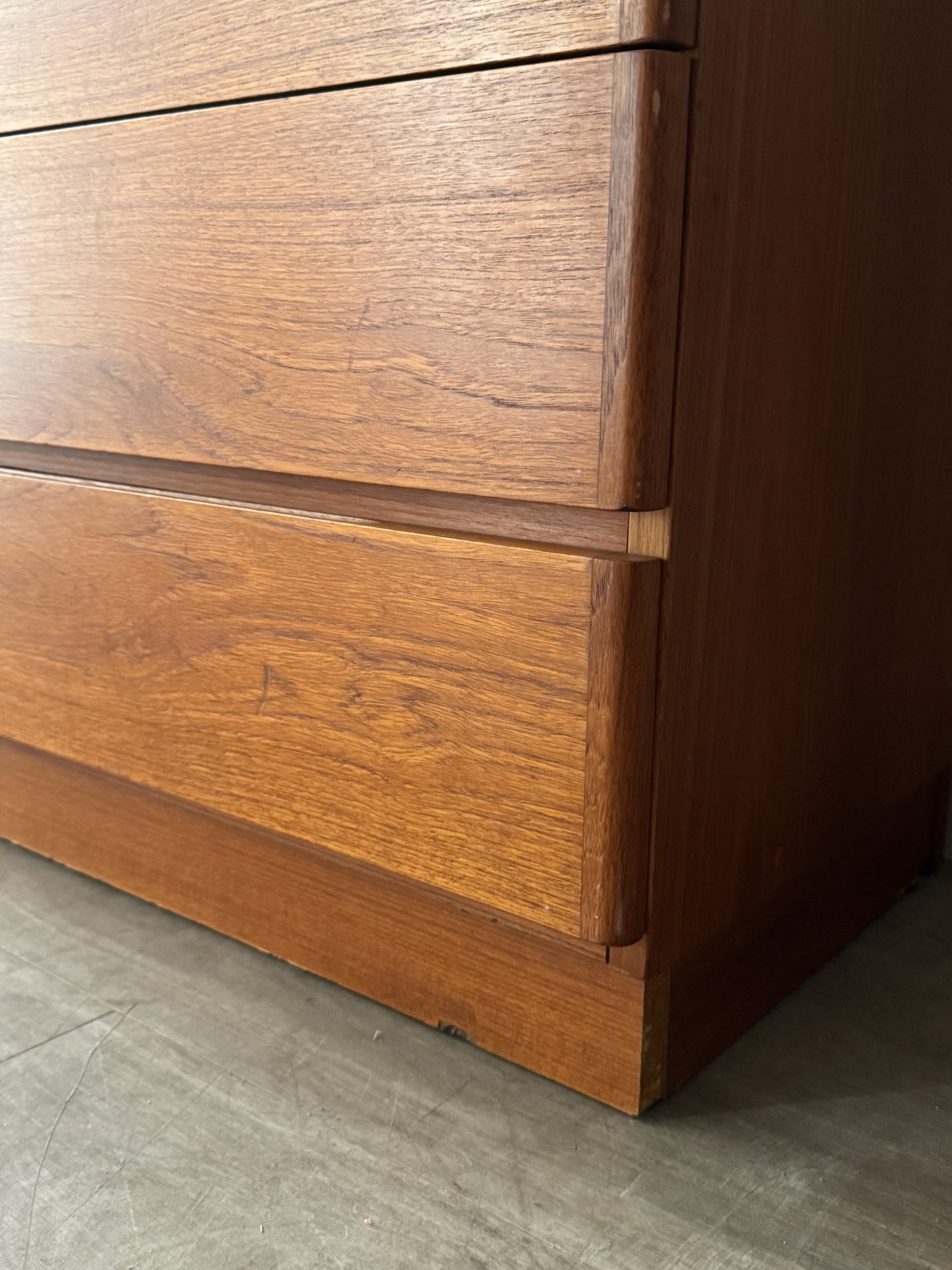 Danish teak 8 drawer dresser