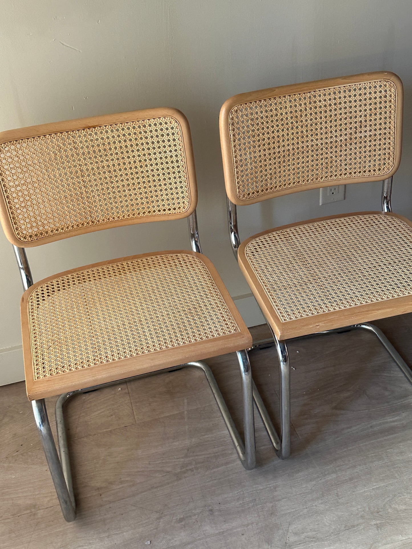 Pair of cesca chairs. Set of 2.