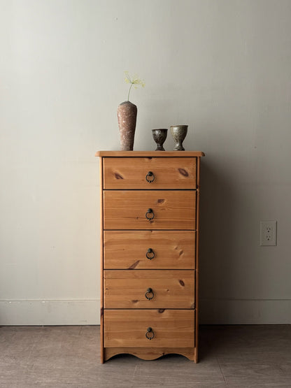 Scandinavian pine lingerie chest
