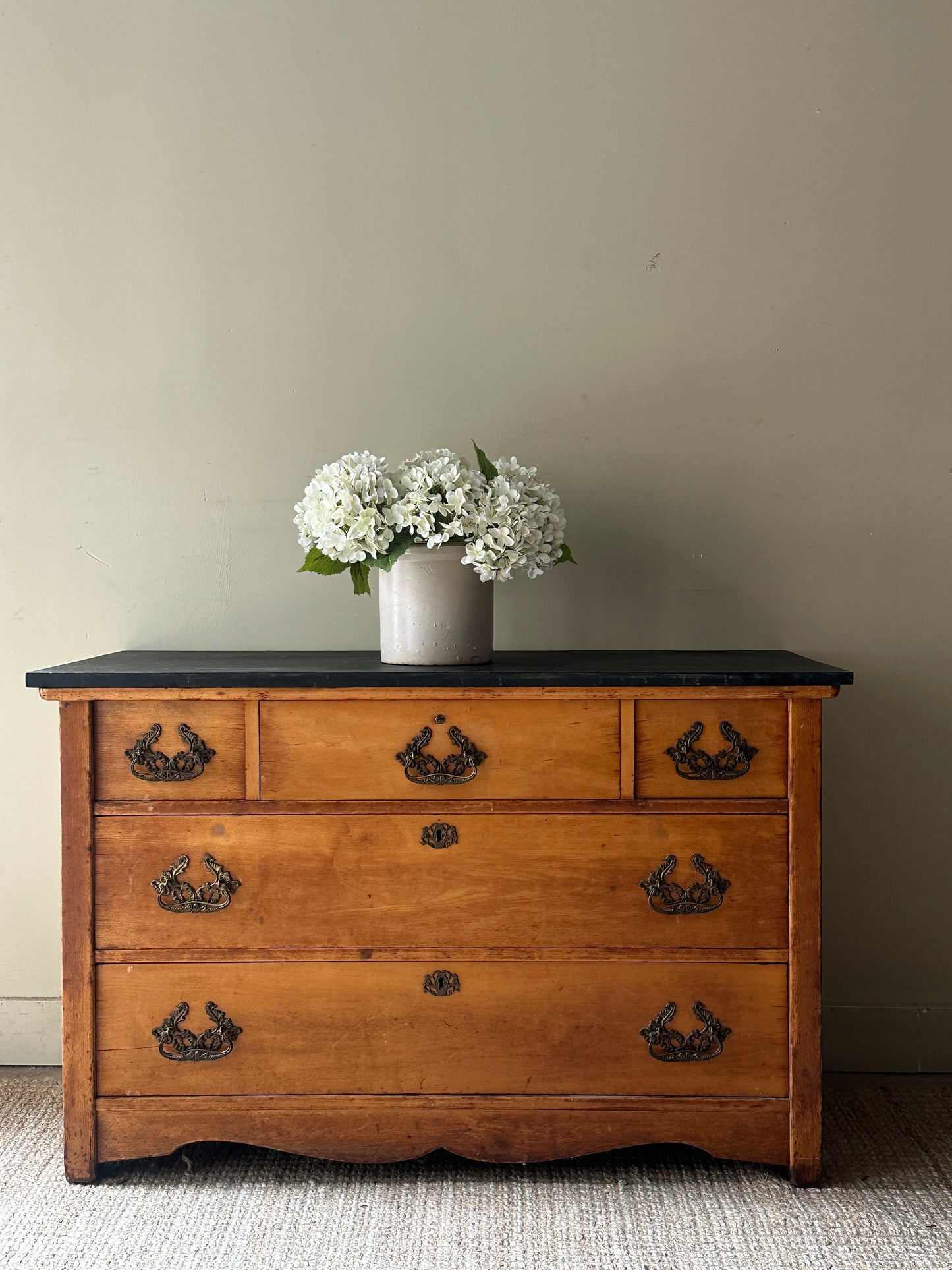 Slate top maple dresser