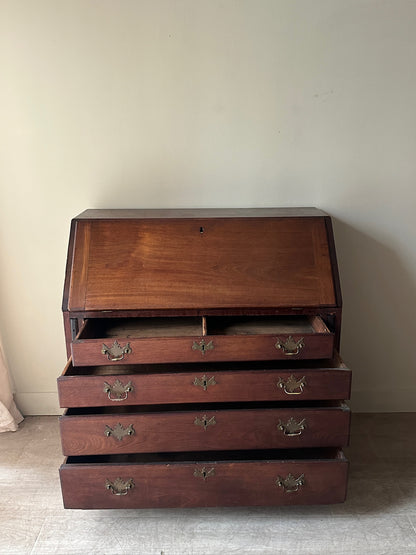 Pine secretary dresser