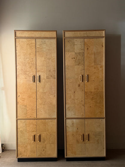 Henredon burlwood linen press. Sold individually.