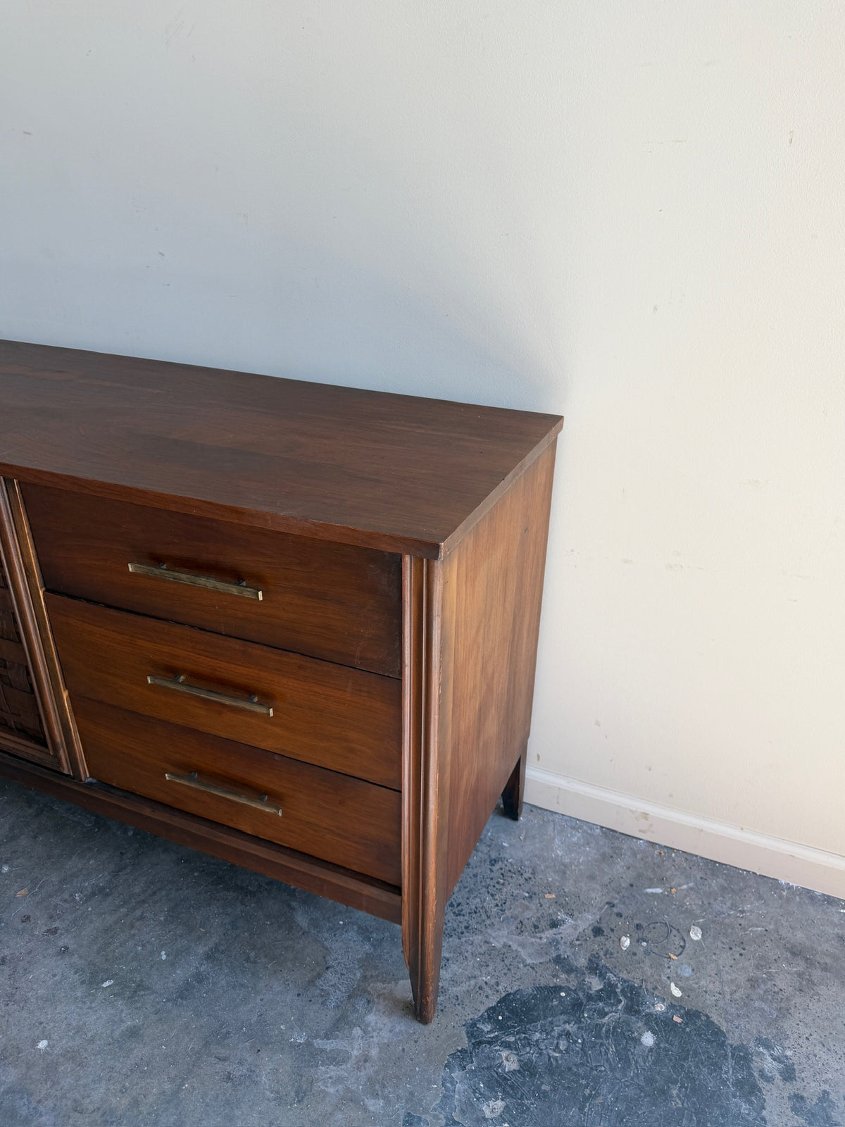 Walnut 9 drawer dresser