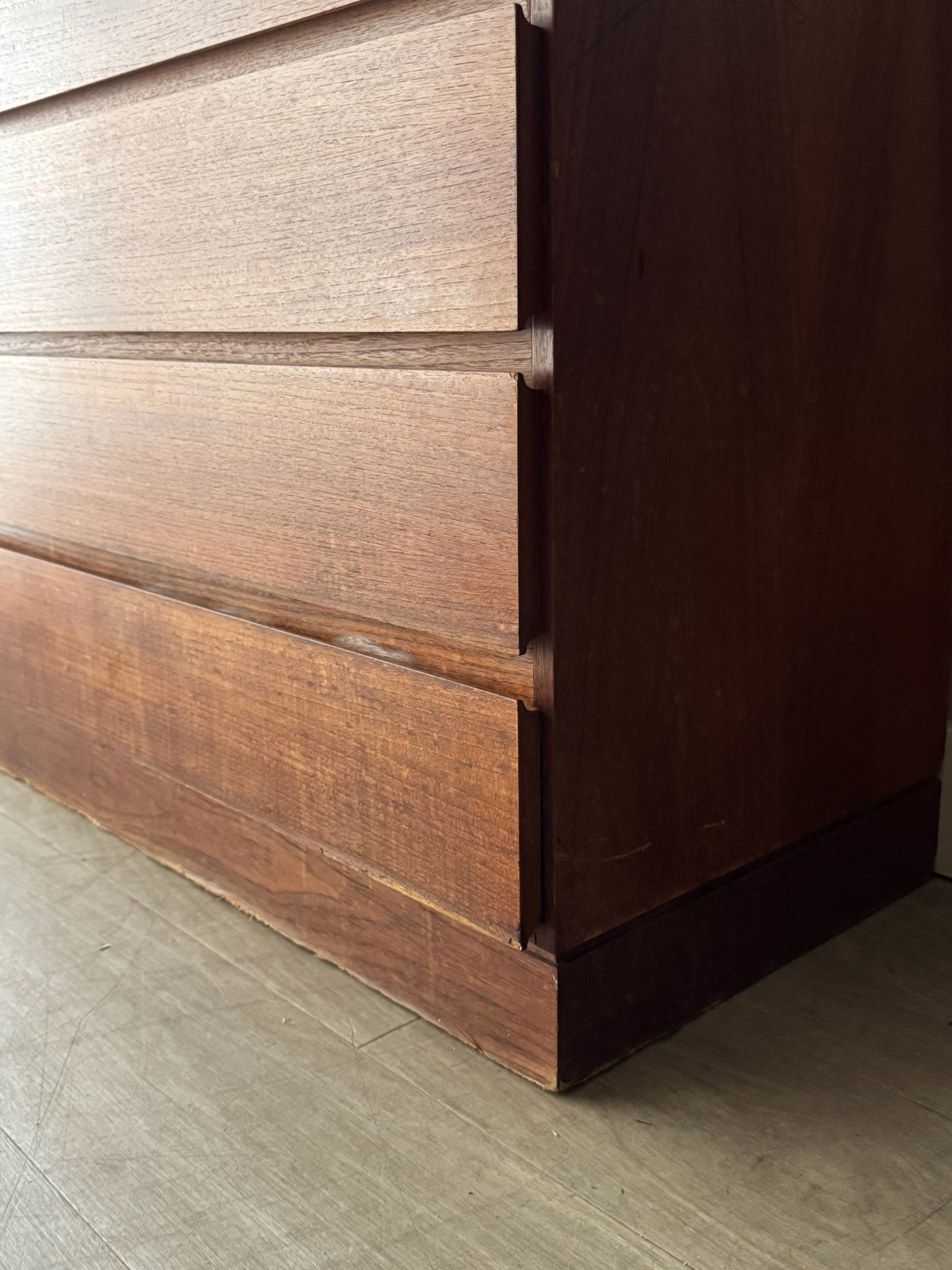 Danish teak 4 drawer dresser