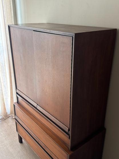 Walnut gentlemen’s dresser
