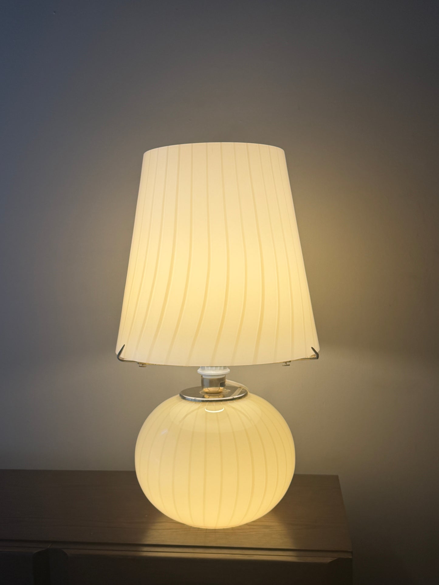 Italian glass two bulb lamp