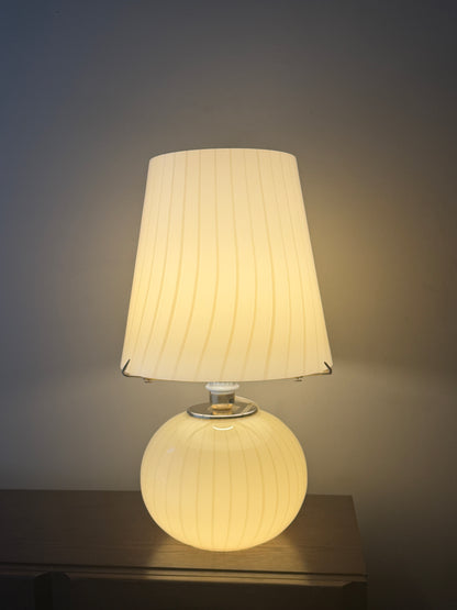 Italian glass two bulb lamp