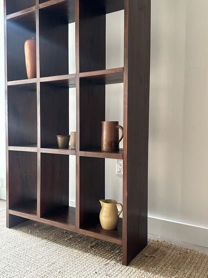 Dark teak bookcase