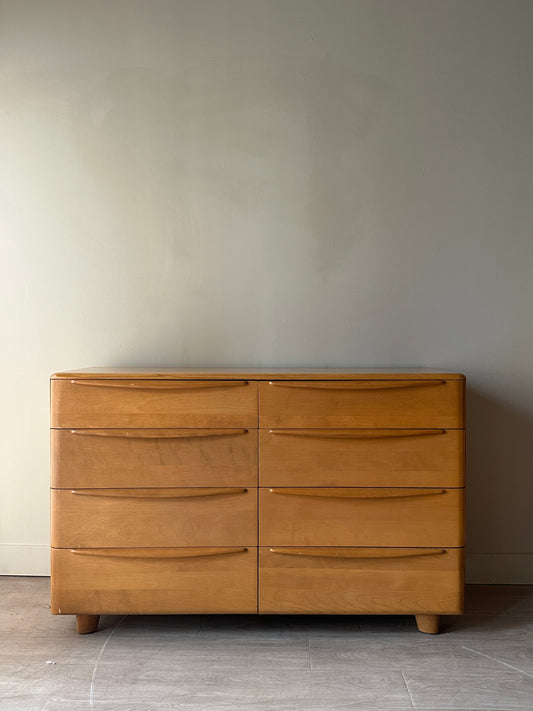 Heywood Wakefield 8 drawer maple dresser