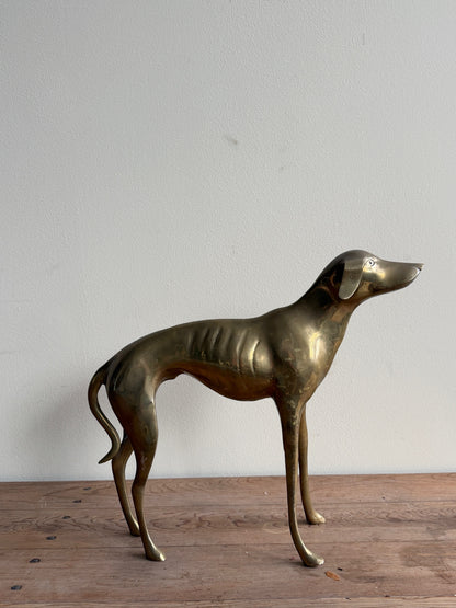 Brass whippet sculpture