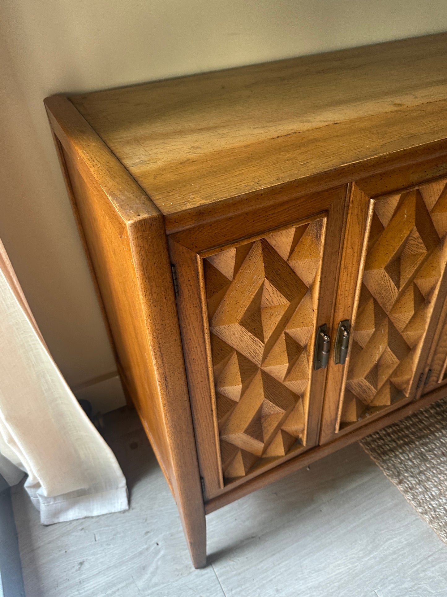 Broyhill oak credenza