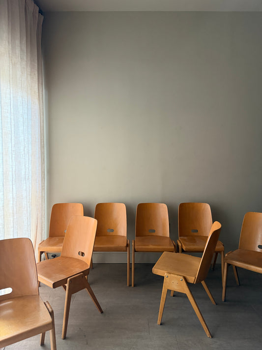 Casala plywood bistro chairs. Sold in pairs.