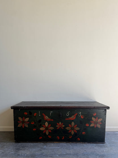 Scandinavian painted pine chest