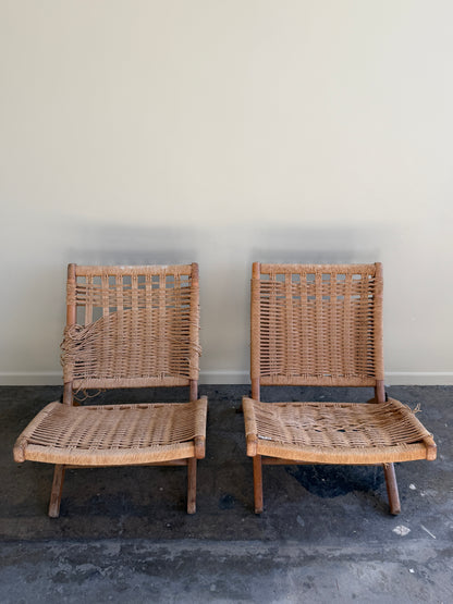 Woven rope chairs - as is. Sold individually.