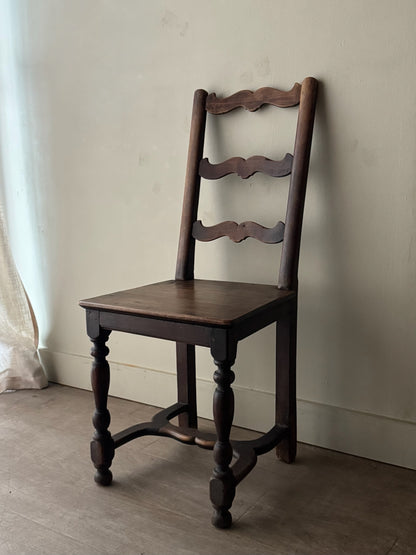 French oak ladder back chair