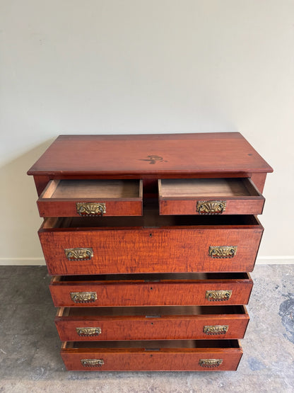 Empire cherry & tiger maple dresser