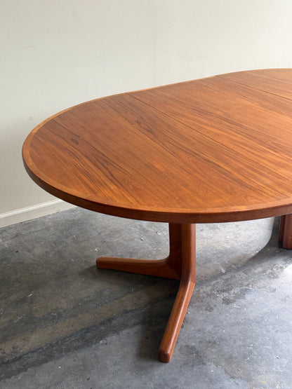 Danish teak dining table with extension