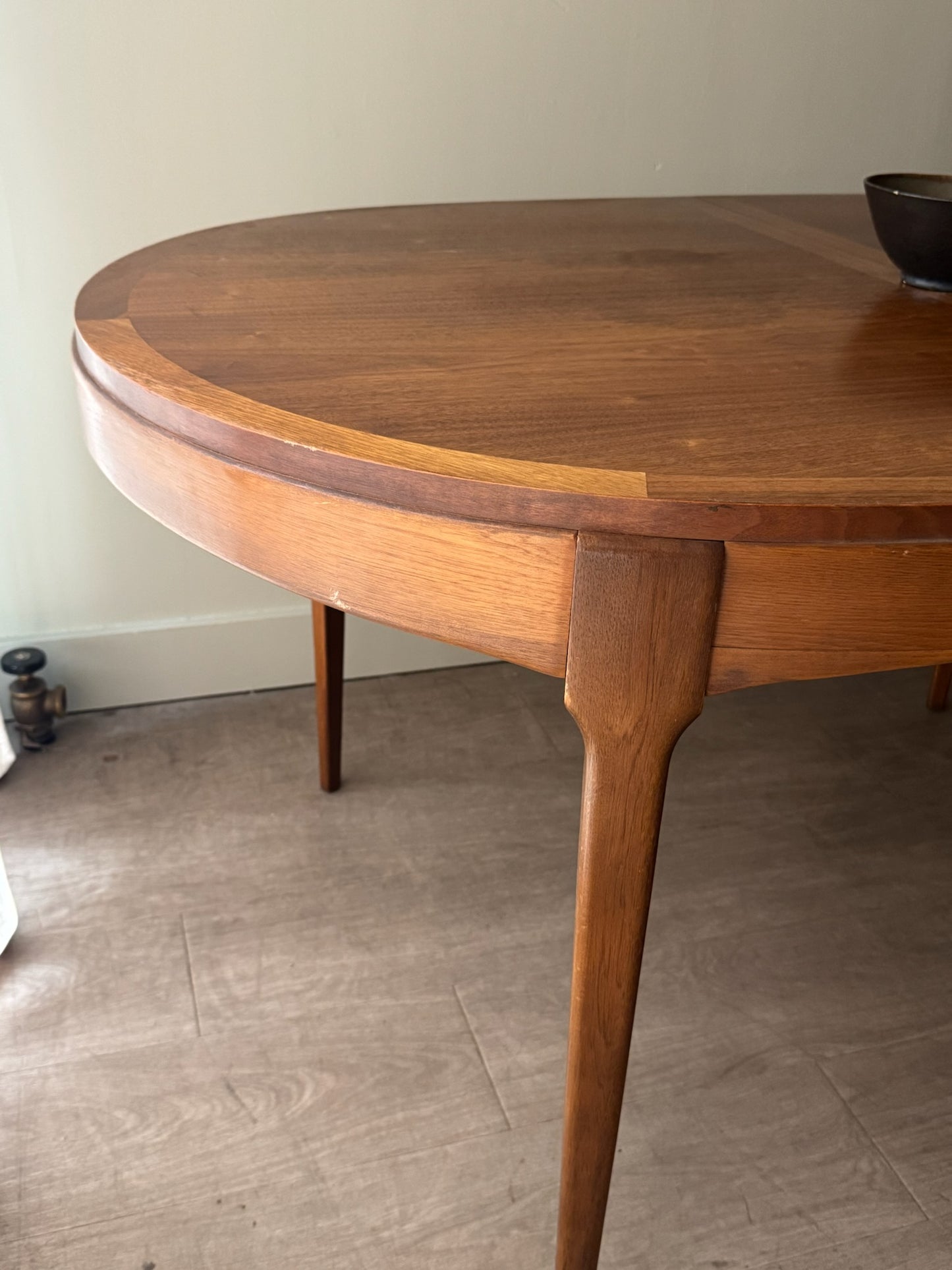 Lane walnut dining table with extension