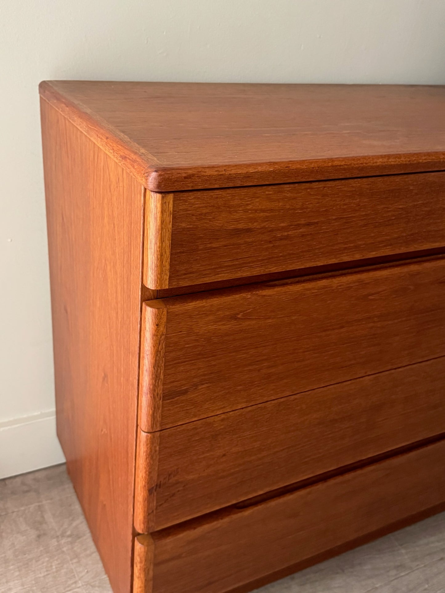 Danish teak 8 drawer dresser
