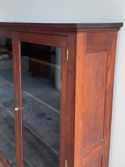 Oak display cabinet
