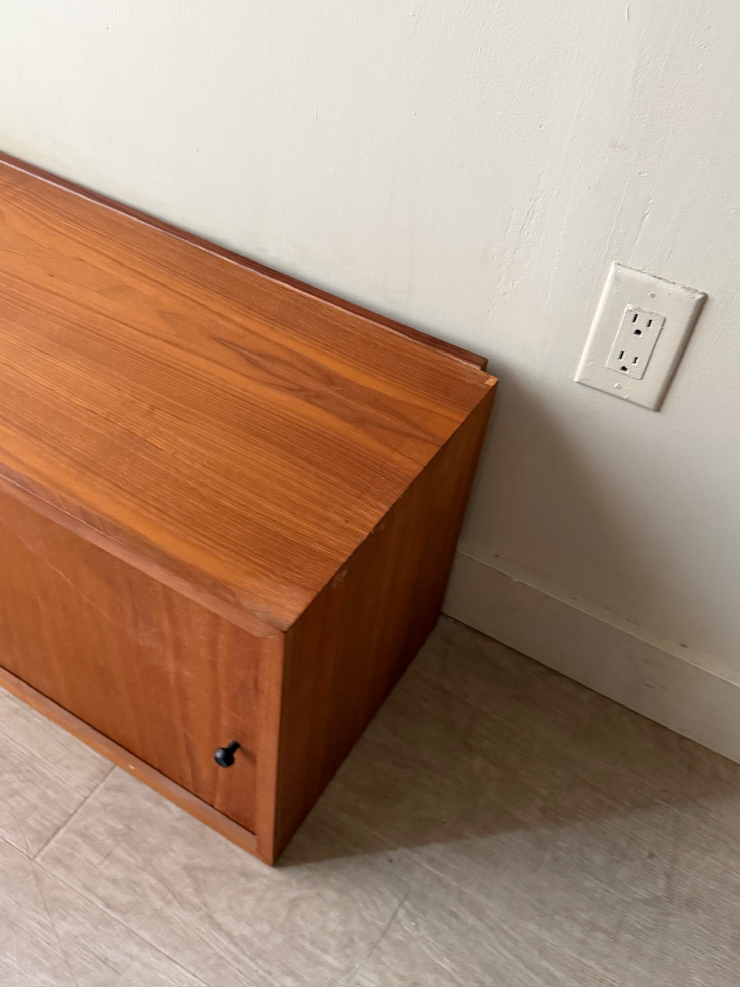 Walnut floating cabinet