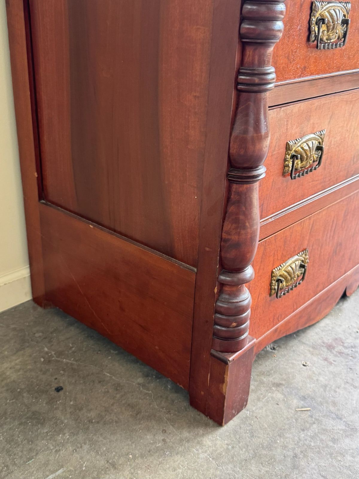 Empire cherry & tiger maple dresser