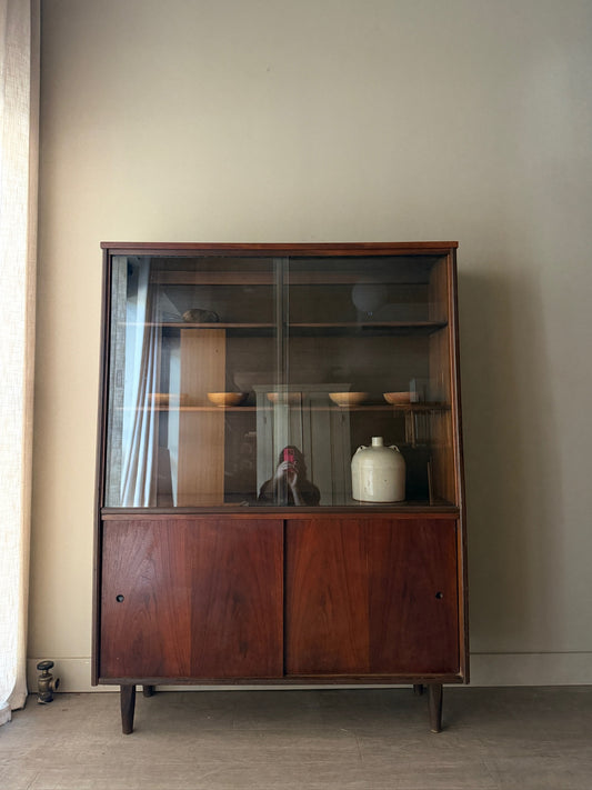 Walnut display cabinet