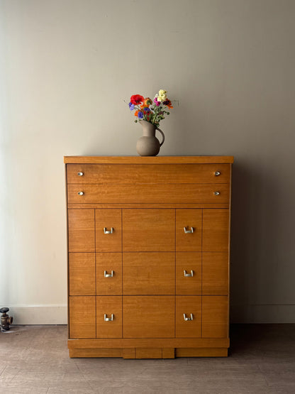 Walnut Dresser with Silver pulls