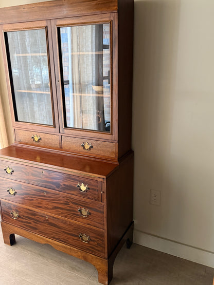 Mahogany secretary hutch