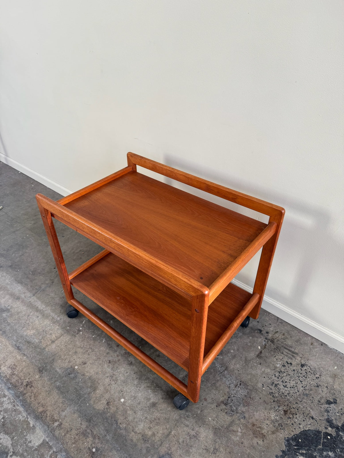 Teak bar cart