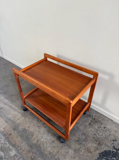 Teak bar cart