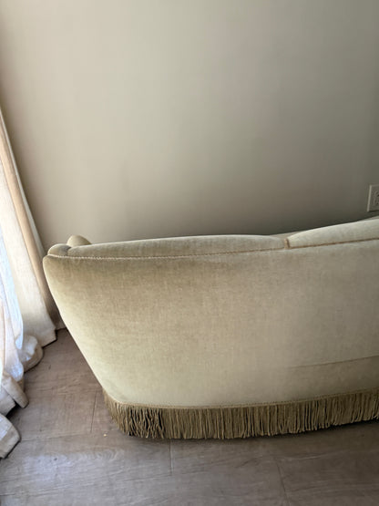 Danish sage velvet sofa