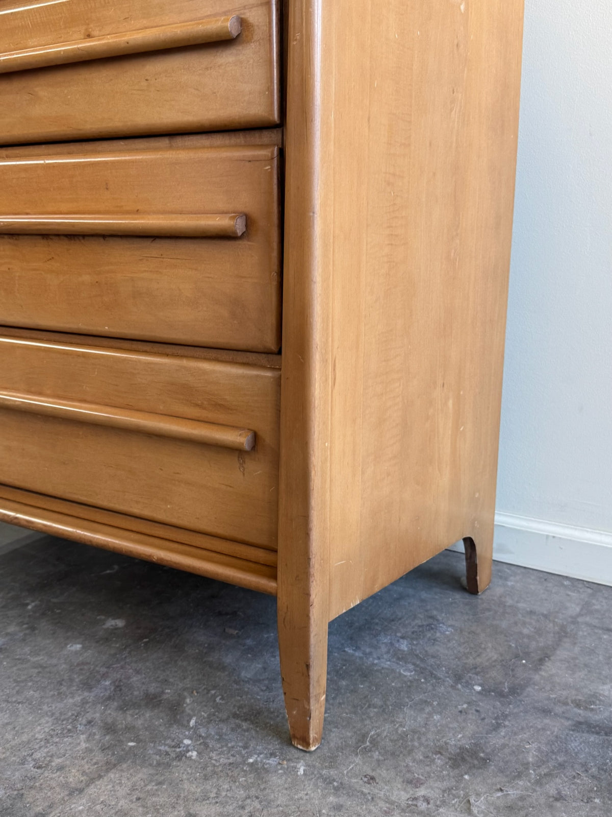 Maple tallboy dresser