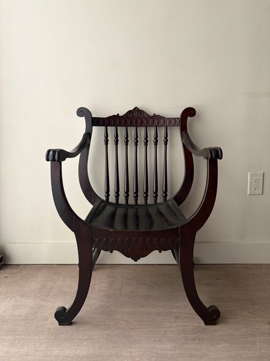 Victorian carved mahogany chair