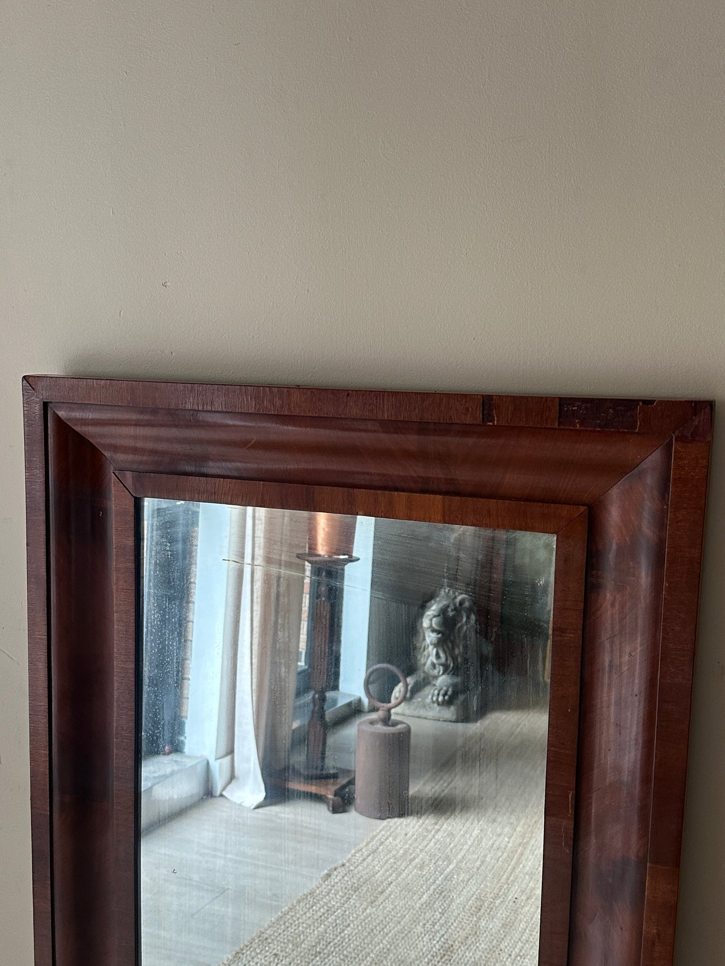 Ogee walnut mirror