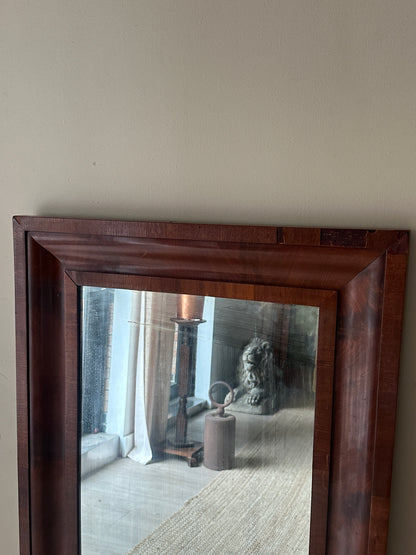 Ogee walnut mirror