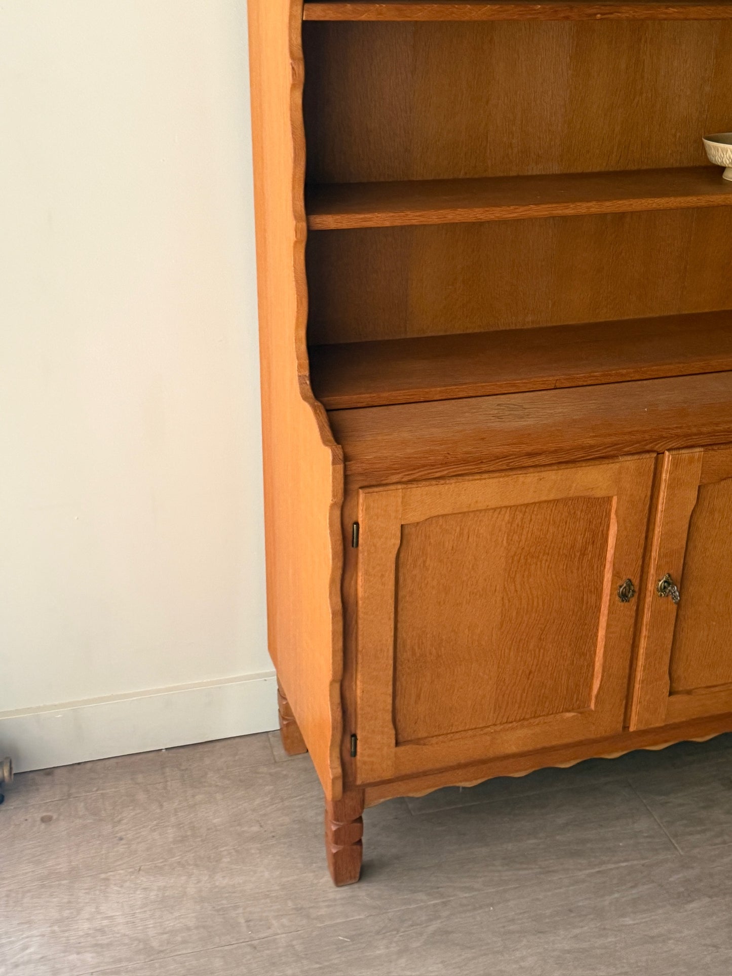 Danish oak secretary hutch